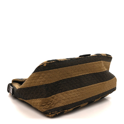Fendi Quilted Fabric Pequin Forever Mama Baguette Tobacco 4 of 11