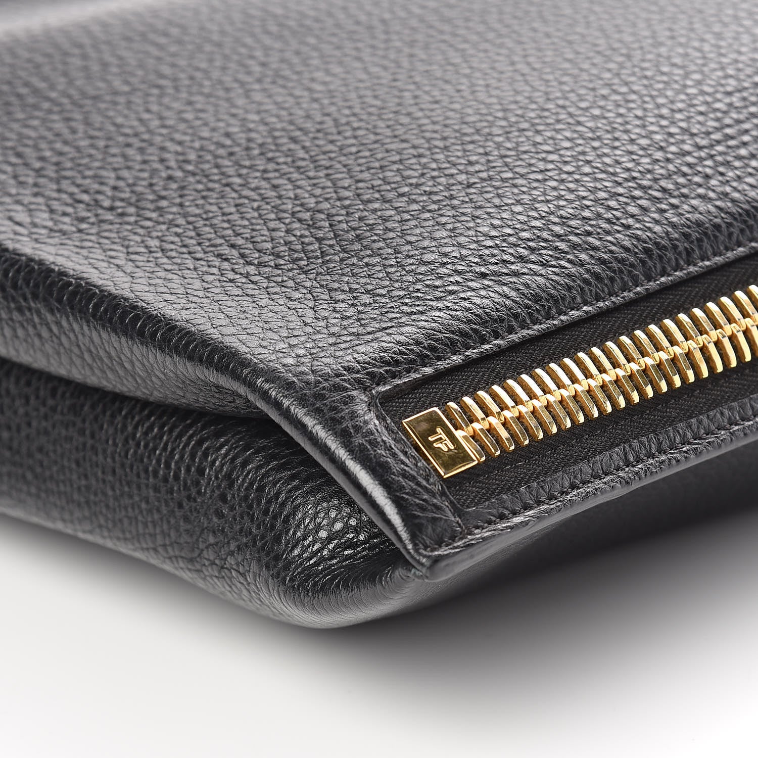 Tom Ford Ramskin Large Alix Padlock Zip Shoulder Bag Black 7 of 10