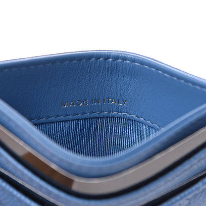 Chanel Caviar Quilted Card Holder Blue 6 of 8