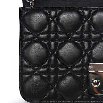 Christian Dior Lambskin Cannage Miss Dior Promenade Pouch Black 9 of 14