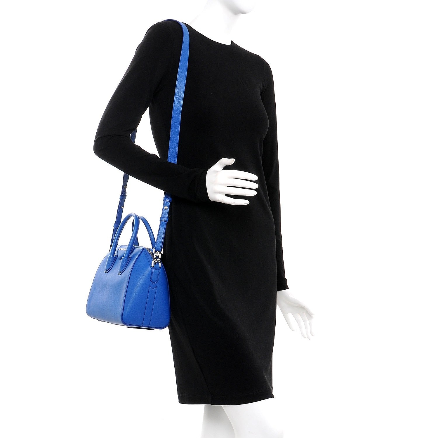 Givenchy Sugar Goatskin Mini Antigona Indigo Blue 2 of 7