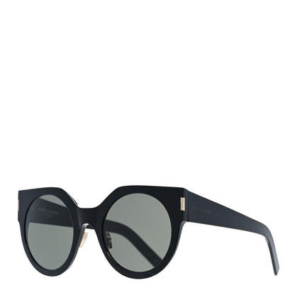 Saint Laurent Acetate Sunglasses SL 185 Slim Black 1 of 8