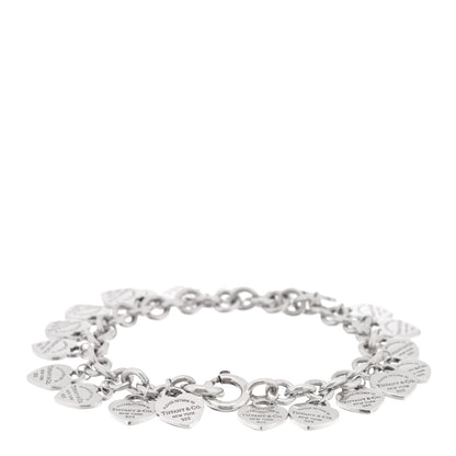 Tiffany Sterling Silver Mini Return to Tiffany Multi Heart Charm Bracelet 2 of 3