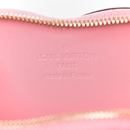 Louis Vuitton Vernis Gradient Love Lock Heart Coin Purse Pink White 6 of 7