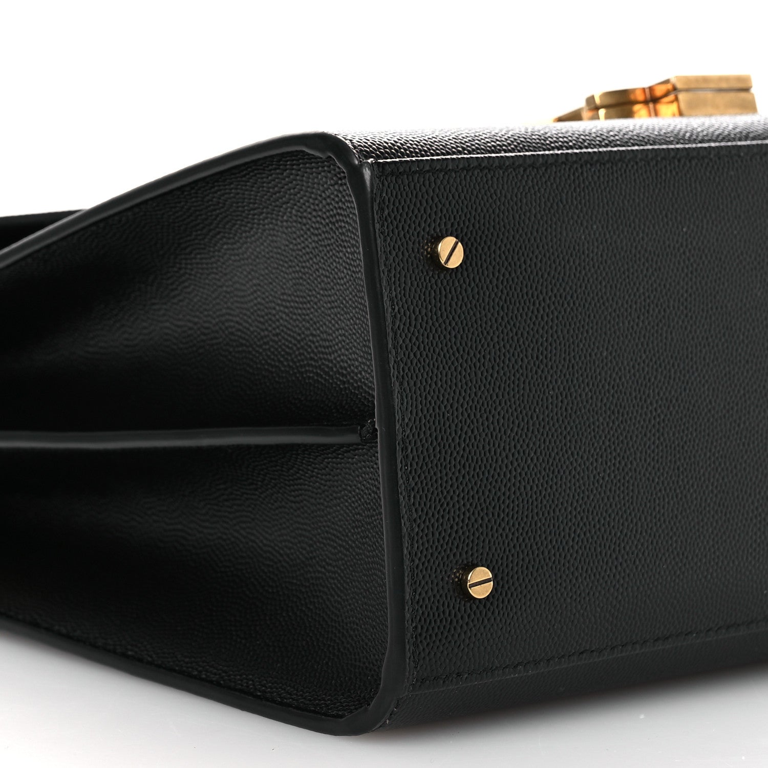Saint Laurent Grain de Poudre Medium Classic Monogram Cassandra Top Handle Black 9 of 12