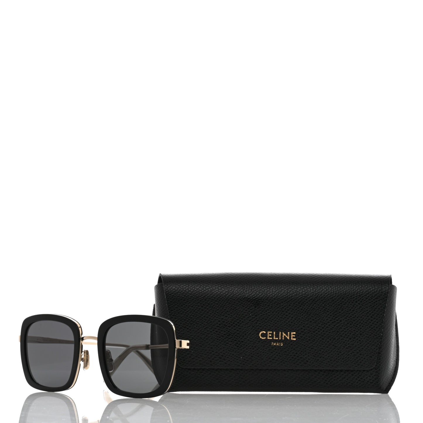 Oversized Square Metal Sunglasses CL40202U Black