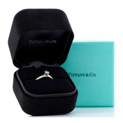 Tiffany Platinum Diamond .17ct Solitaire Engagement Ring 48 4.5 6 of 6