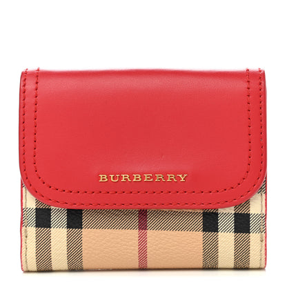 Burberry House Check Luna French Wallet Red 1 of 10