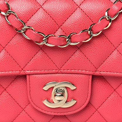 Chanel Caviar Quilted Mini Rectangular Flap Dark Pink 8 of 11