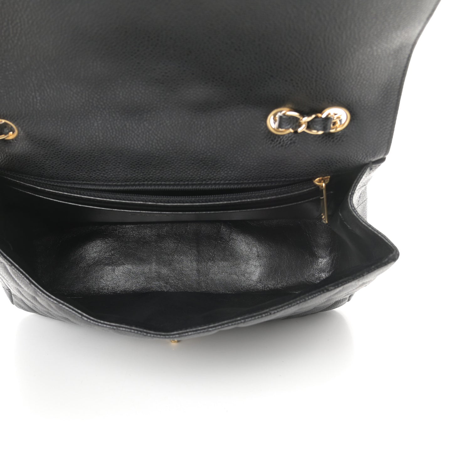 Caviar Quilted Jumbo Single Flap Black