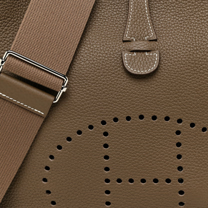 Hermes Taurillon Clemence Evelyne III PM Etoupe 6 of 9