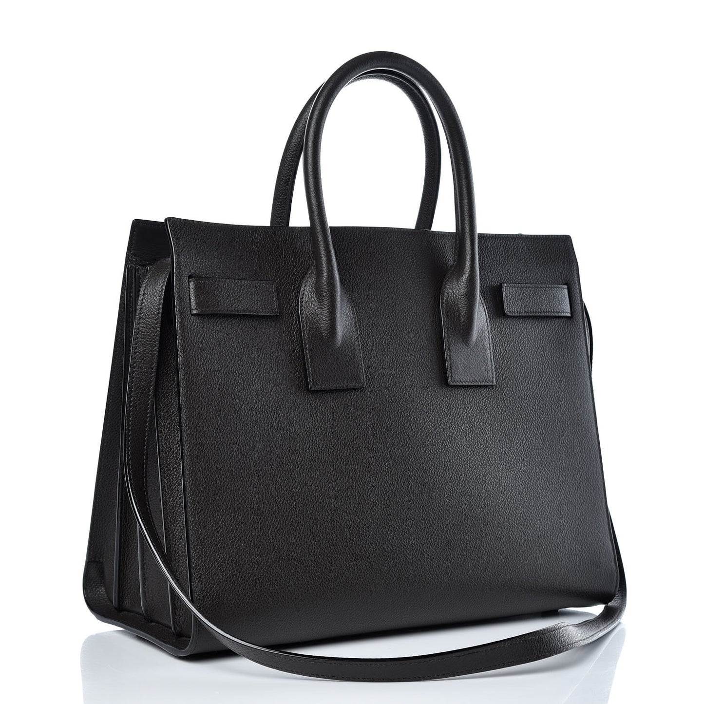 Grained Calfskin Small Sac De Jour Coal