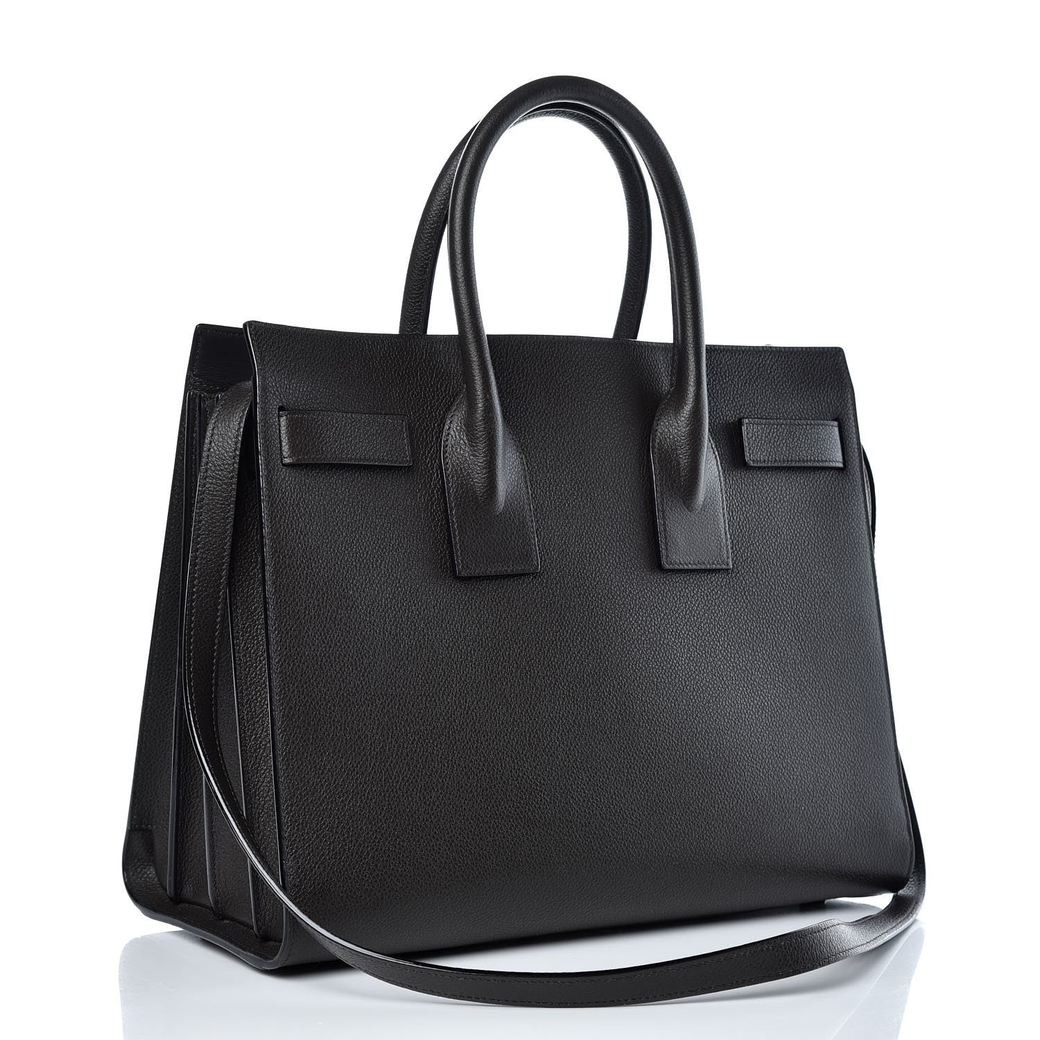 Saint Laurent Grained Calfskin Small Sac De Jour Coal 3 of 11