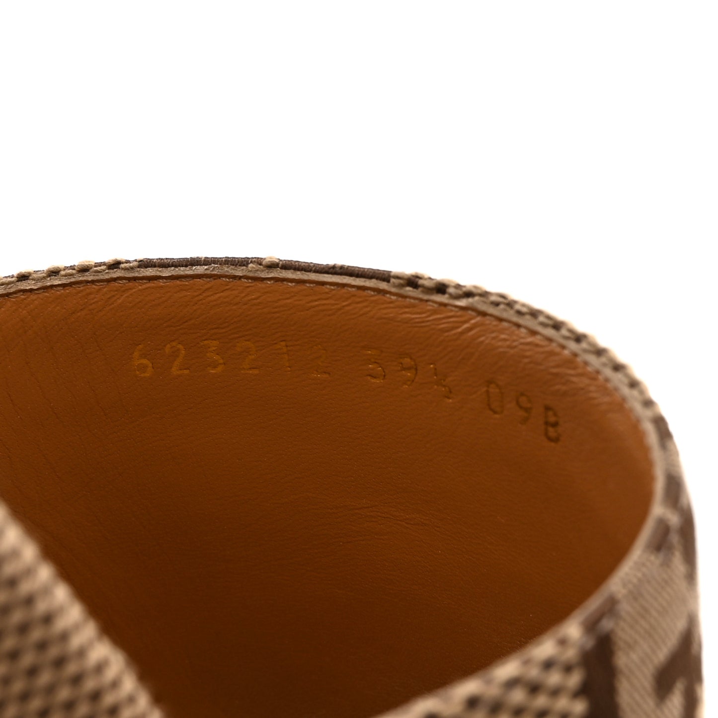 Monogram Maxi GG Angelina Platform 55mm Slide Sandals 39.5 Camel Ebony