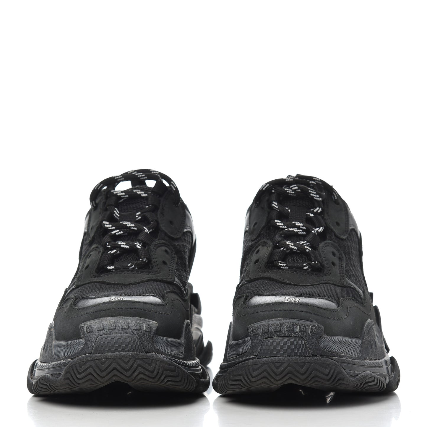 Fabric Mesh Womens Triple S Sneakers 38 Black