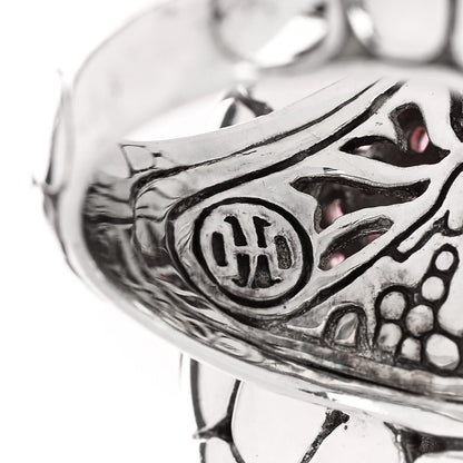 John Hardy Sterling Silver Garnet Kali Lava Ring 54 7 5 of 6