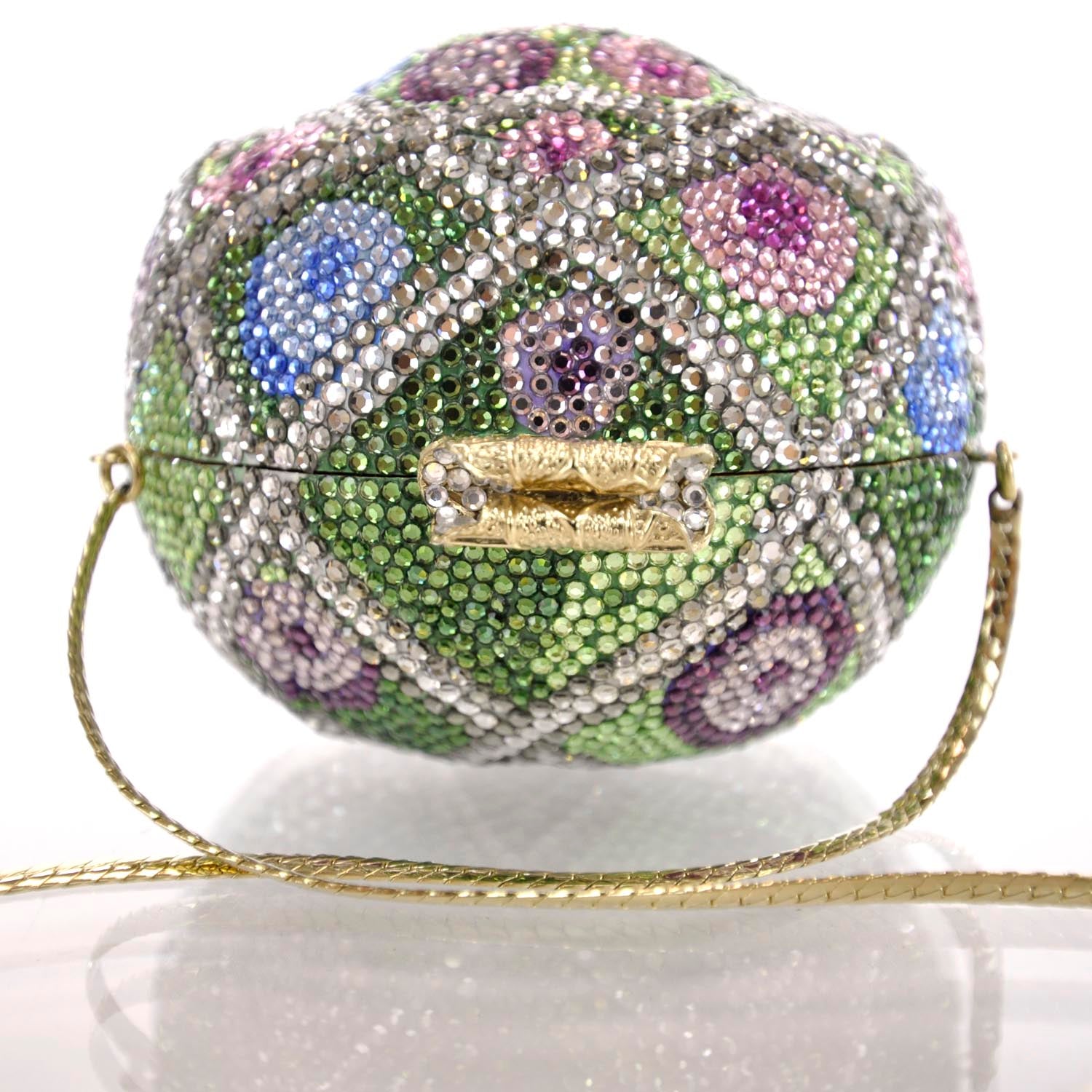 Judith Leiber Swarovski Crystal Minaudiere Clutch Bag 8 of 10