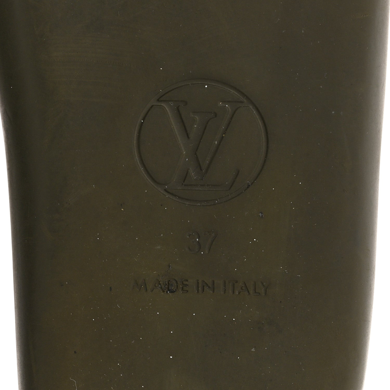 Louis Vuitton Rubber Monogram Embossed Sunbath Flat Mule 37 Kaki 8 of 9