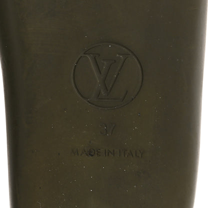 Louis Vuitton Rubber Monogram Embossed Sunbath Flat Mule 37 Kaki 8 of 9