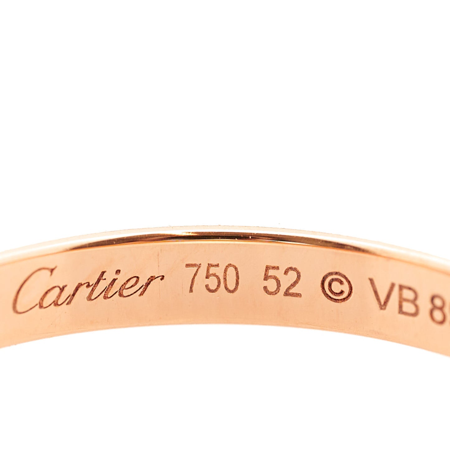 18K Pink Gold Diamond 2.3mm D'Amour Wedding Band Ring 52 6
