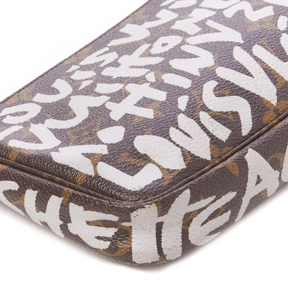 Louis Vuitton Monogram Graffiti Pochette Accessories Silver 6 of 9