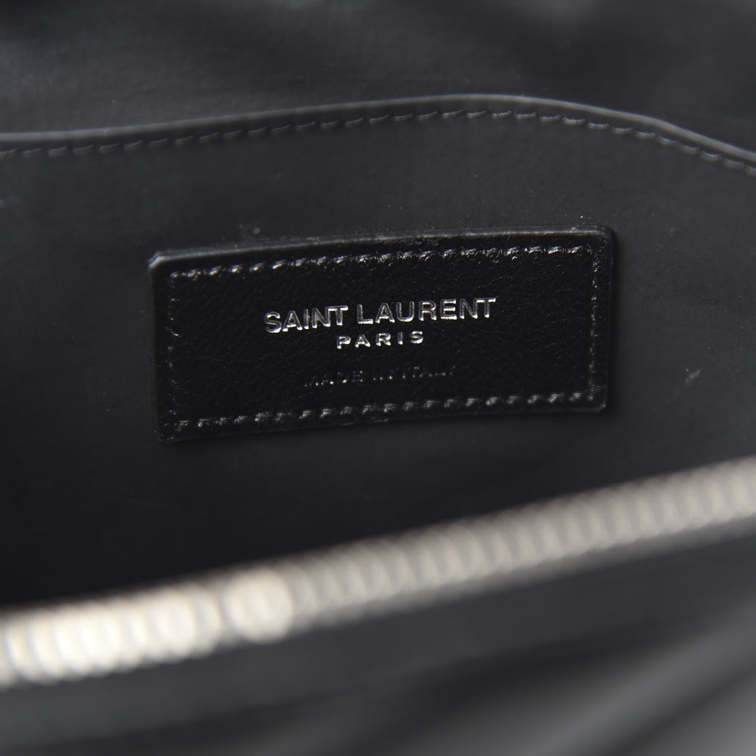 Saint Laurent Lambskin Matelasse Cosmetic Case Black 6 of 7