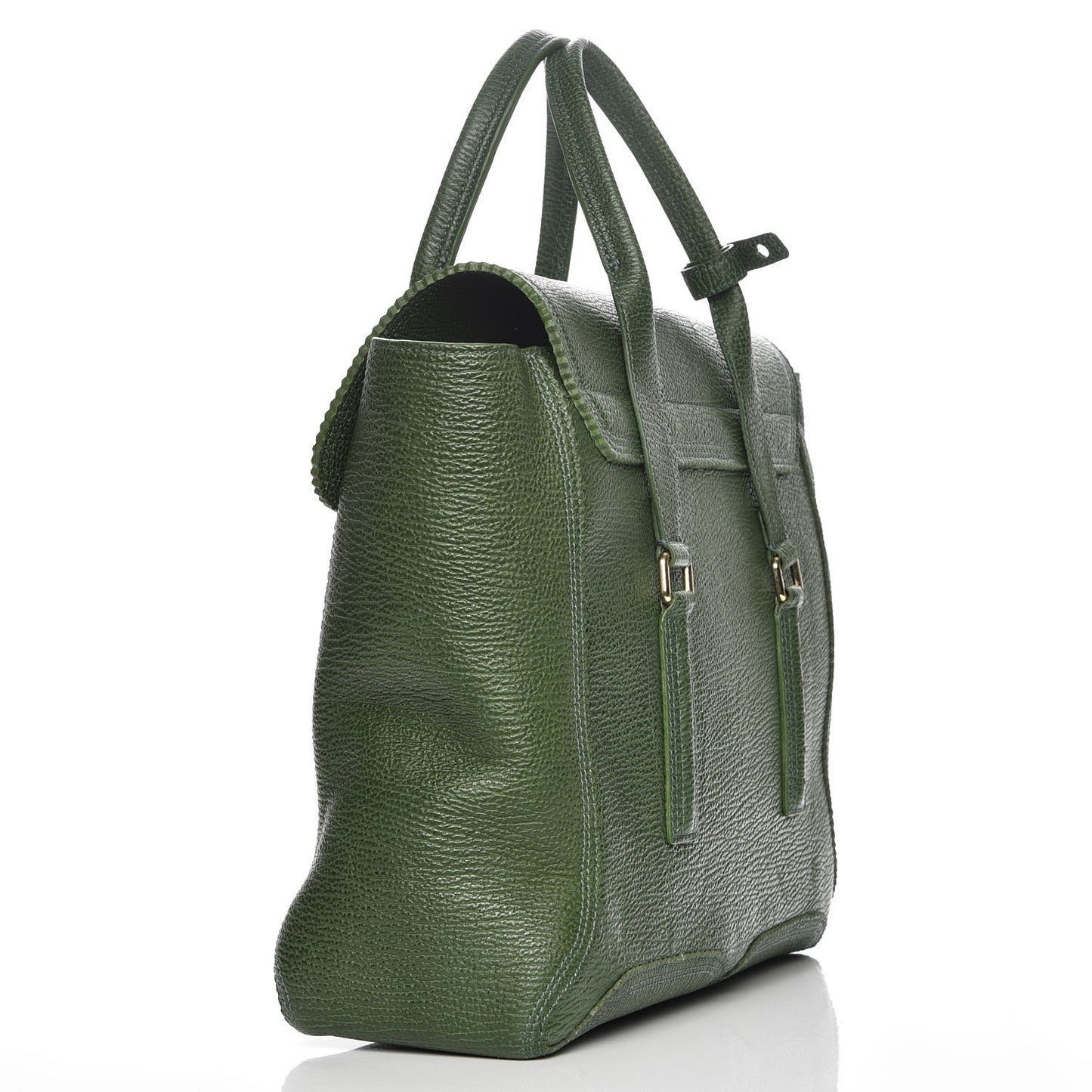 3.1 Textured Calfskin Large Pashli Satchel Jade