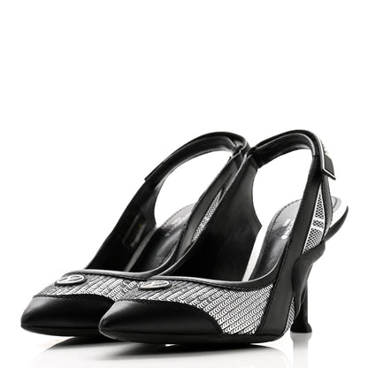 Louis Vuitton Calfskin Sequin Archlight Slingback Pumps 36 Black 3 of 10