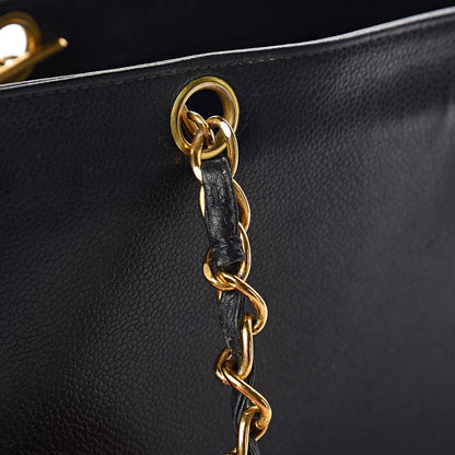 Chanel Caviar CC Tote Navy 13 of 18