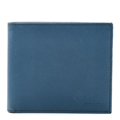 Prada Saffiano Bi-Fold Wallet Cobalto 7 of 8