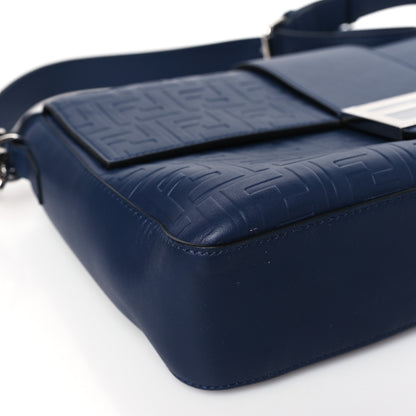 Fendi Vitello Grace FF Gradient Embossed Large Baguette Blueberry 8 of 9