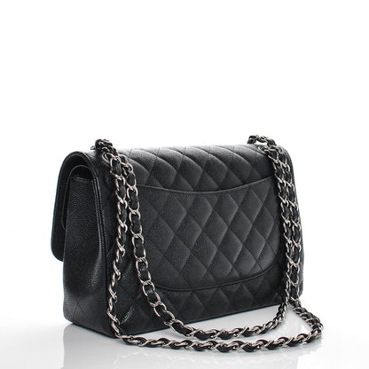 Chanel Caviar Quilted Jumbo Double Flap Black 3 of 8