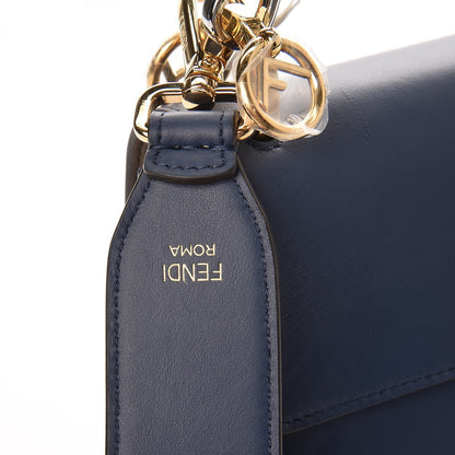 Fendi Vitello Century Opaco F is Fendi Kan I Shoulder Bag Blu Scuro 5 of 10