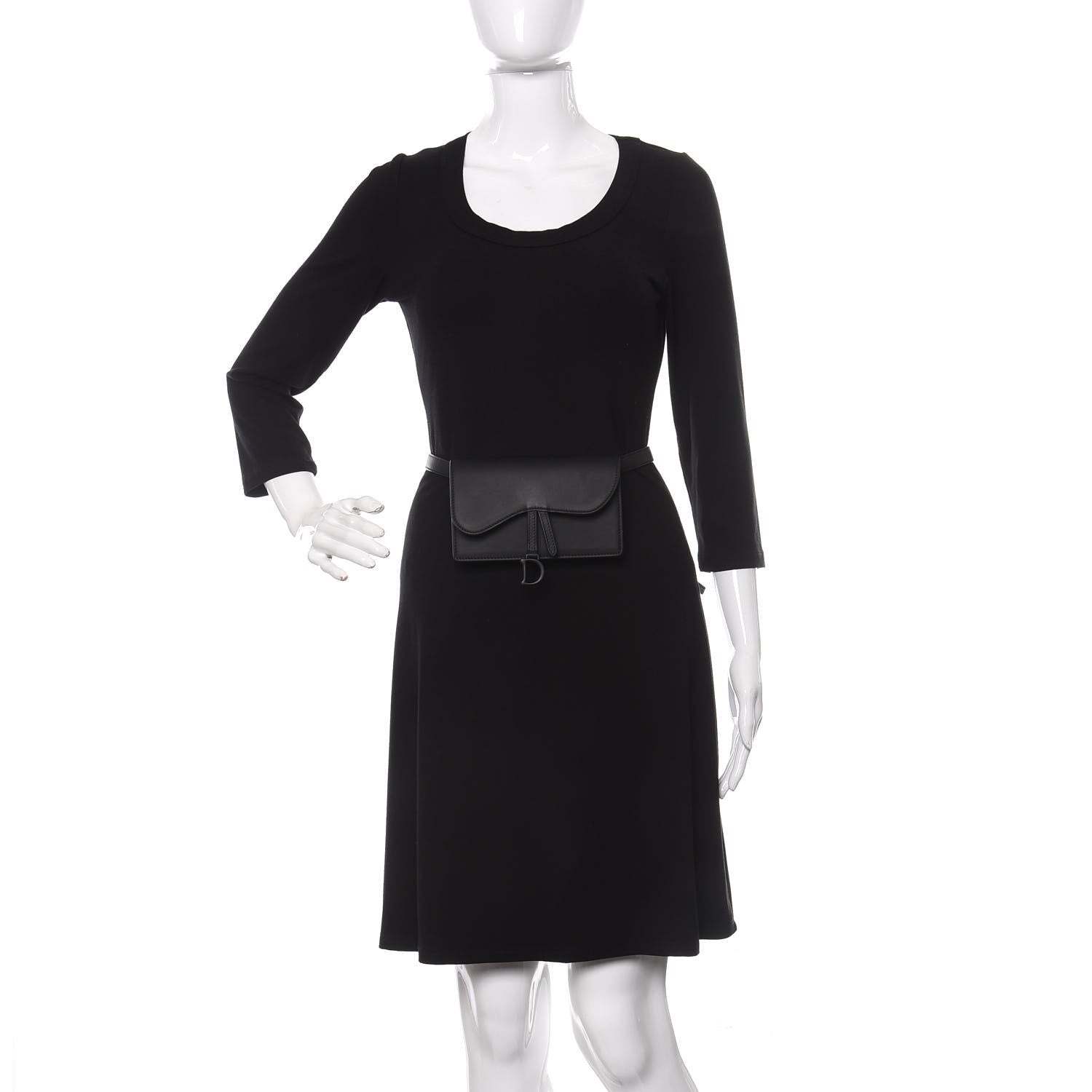 Christian Dior Ultra Matte Calfskin Saddle Belt Bag Black 2 of 9