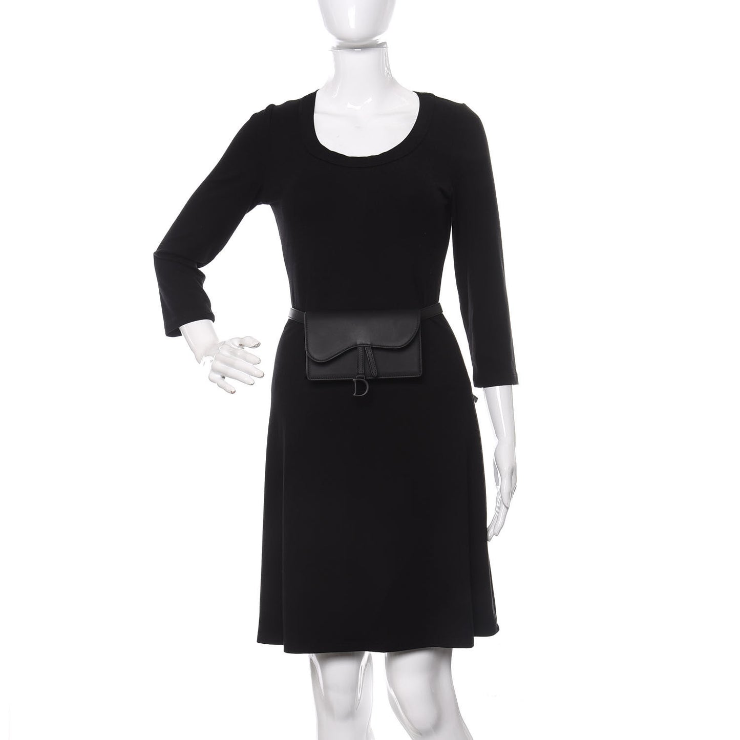 Ultra Matte Calfskin Saddle Belt Bag Black