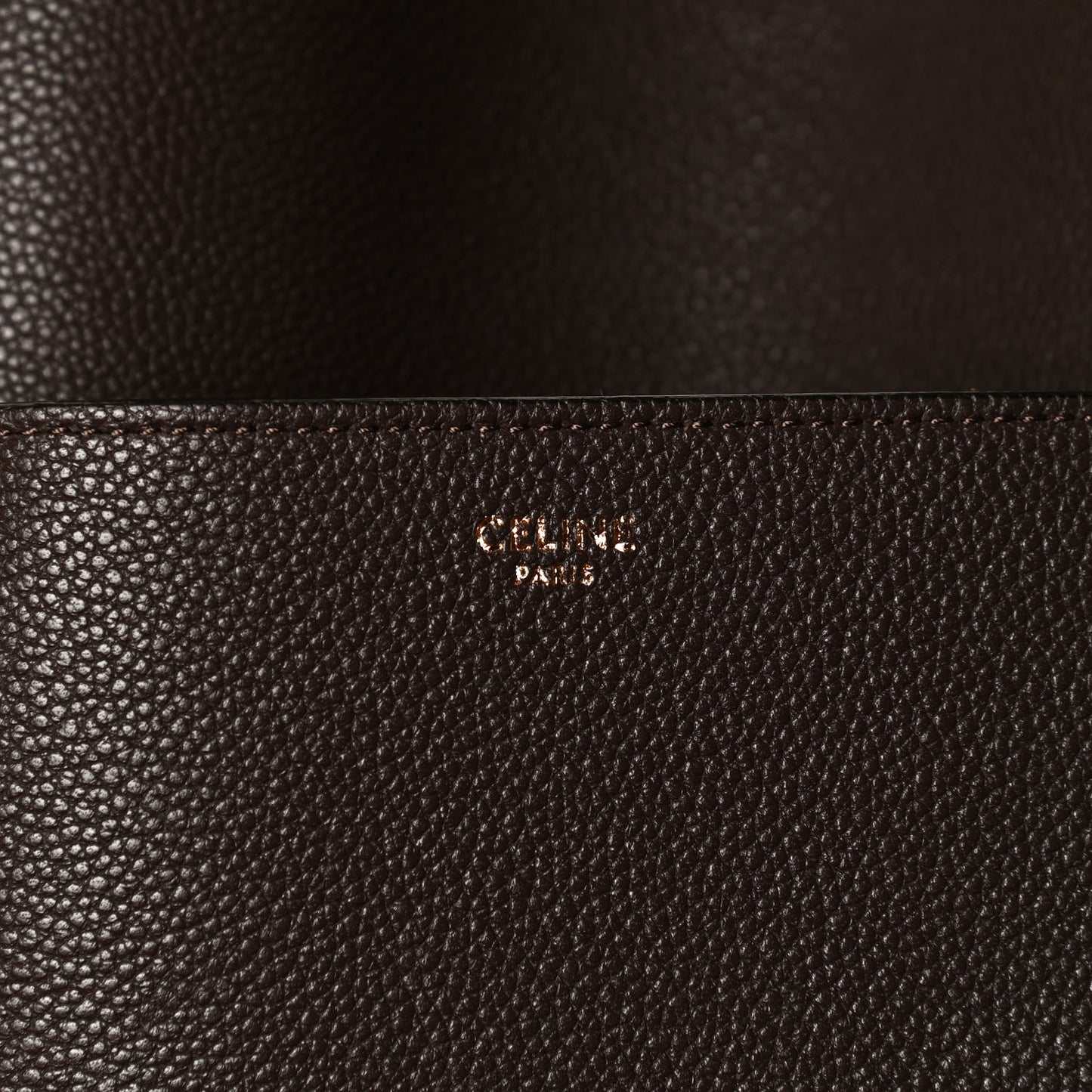 Soft Grained Calfskin Sangle Bucket Bag Brown