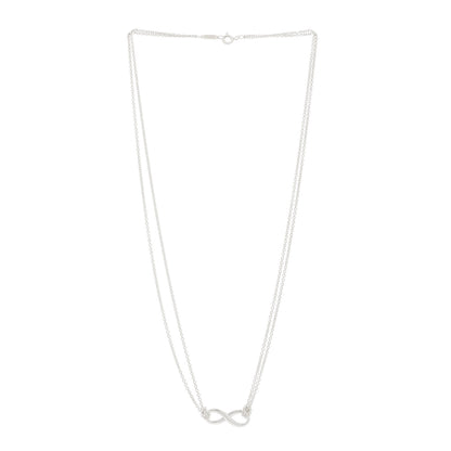 Tiffany Sterling Silver Infinity Pendant Necklace 2 of 4