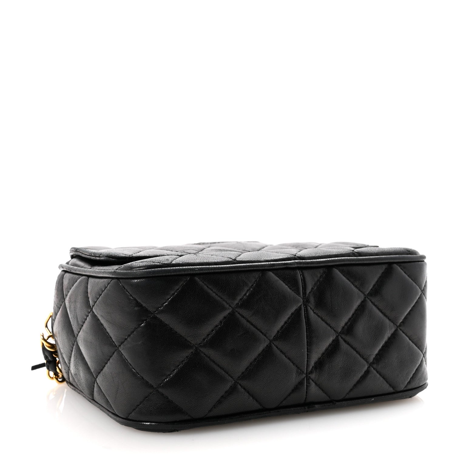 Chanel Lambskin Quilted Tassel Camera Case Black Black 4 of 12
