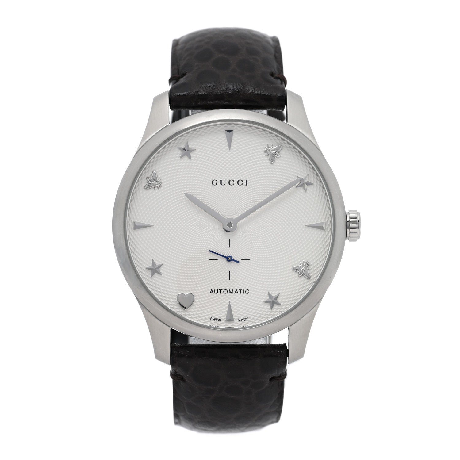Gucci Stainless Steel Alligator 40mm G-Timeless Charm Automatic Watch 1 of 5