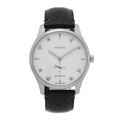 Gucci Stainless Steel Alligator 40mm G-Timeless Charm Automatic Watch 1 of 5