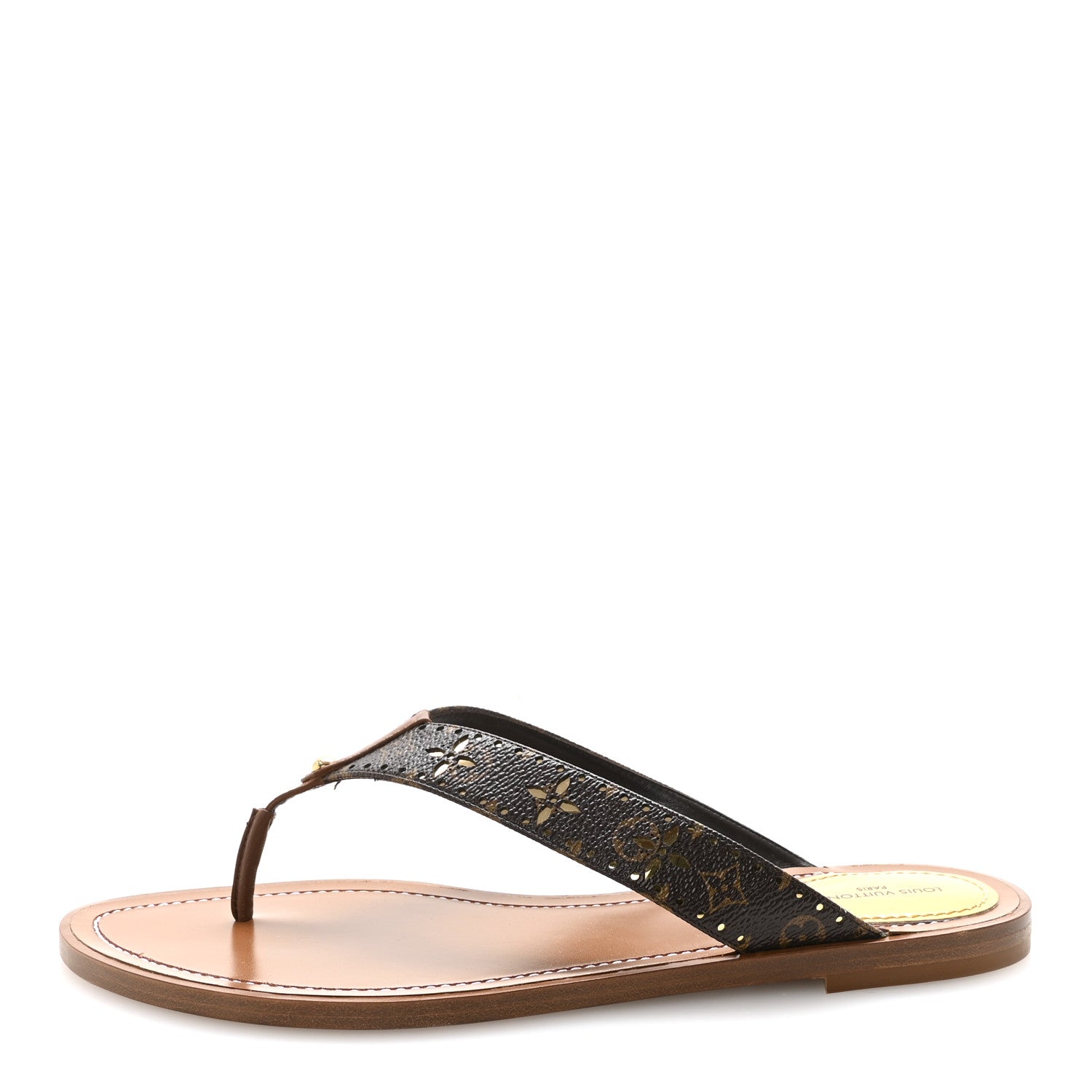 Louis Vuitton Monogram Sunny Flat Thong Sandals 40 Brown 1 of 9