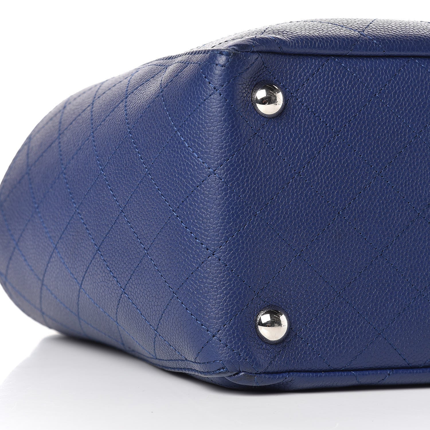 Chanel Grained Calfskin Small CC Pocket Tote Blue 11 of 22