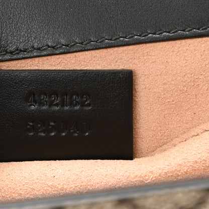 Gucci Calfskin GG Supreme Monogram Small Padlock Shoulder Bag Black Gold 7 of 8