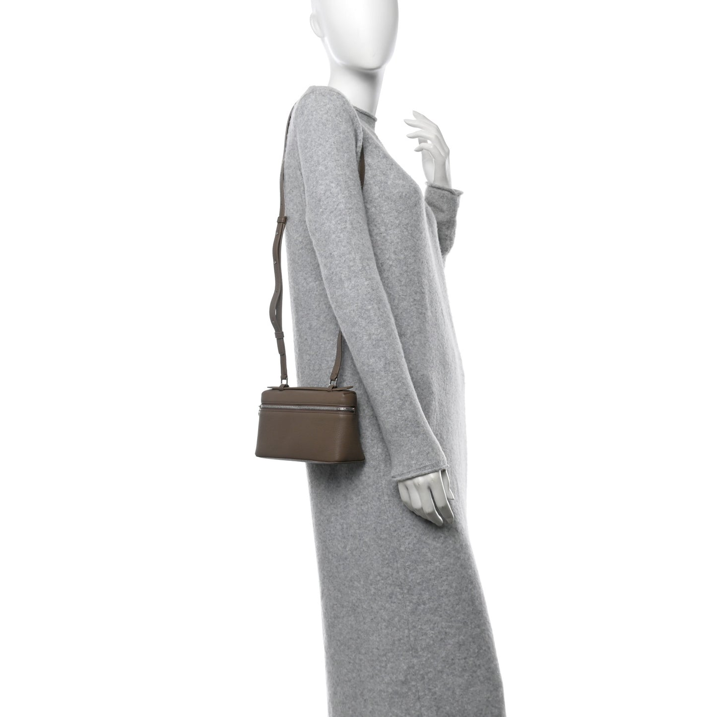 Grained Calfskin L19 Extra Pocket Pouch Warm Mastic