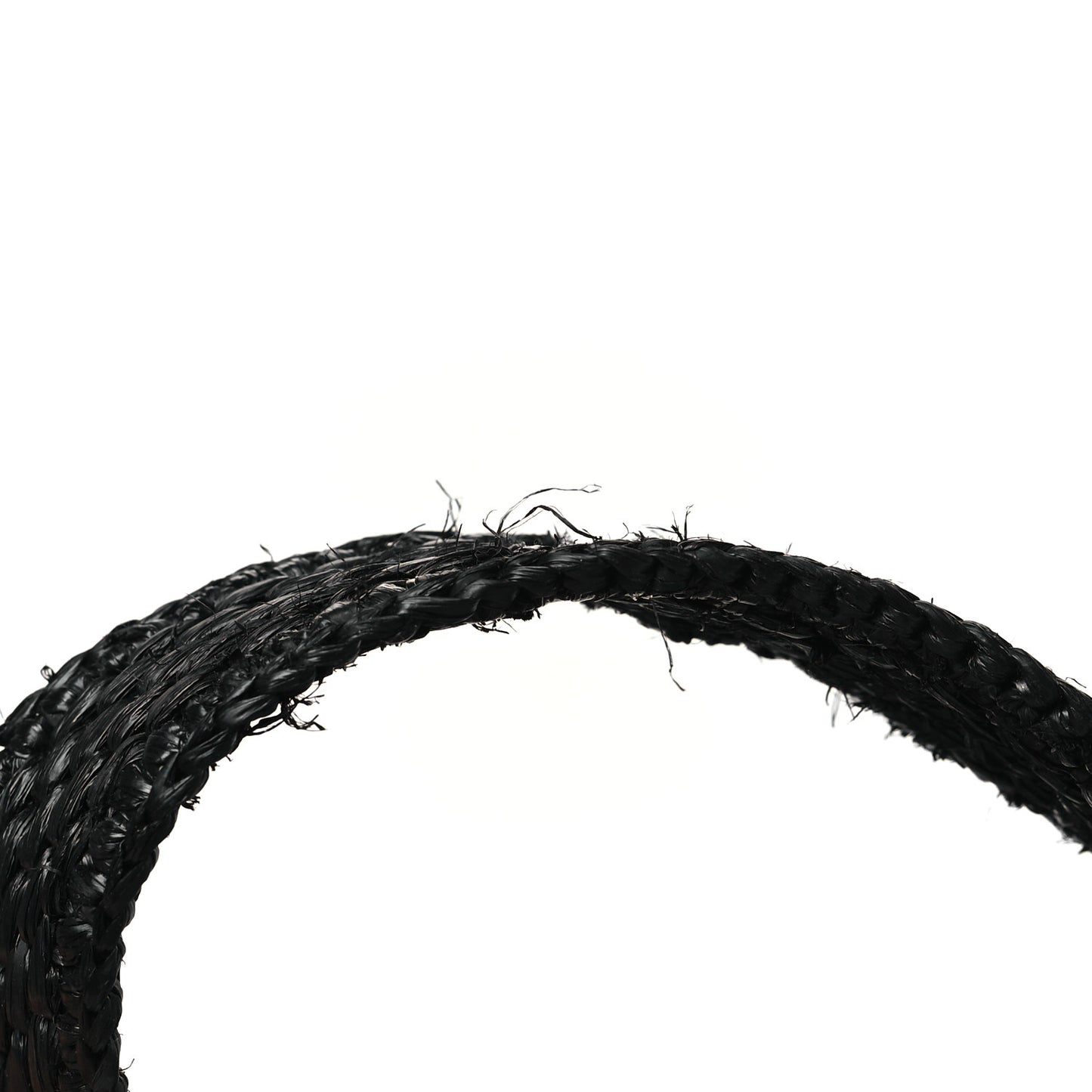 X PAULA'S IBIZA Raffia Font Tote Black