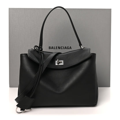 Balenciaga Natural Smooth Calfskin Small Rodeo Top Handle Handbag Black 10 of 10