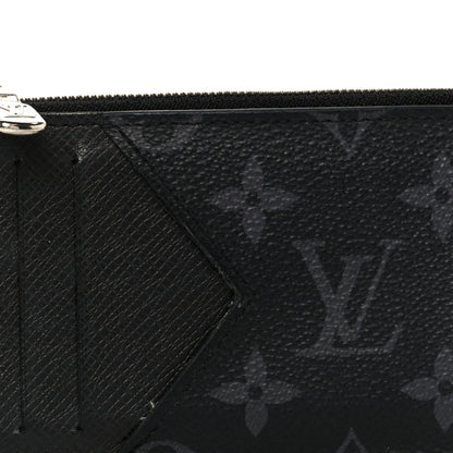 Louis Vuitton Monogram Eclipse Taiga Coin Card Holder 9 of 9
