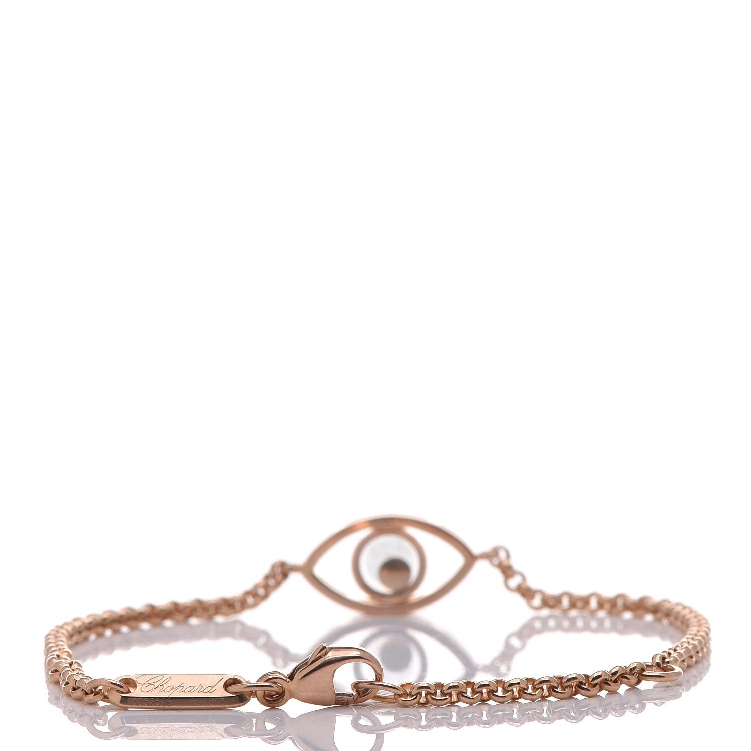 Chopard 18K Rose Gold Diamond Good Luck Charms Eye Bracelet 3 of 8
