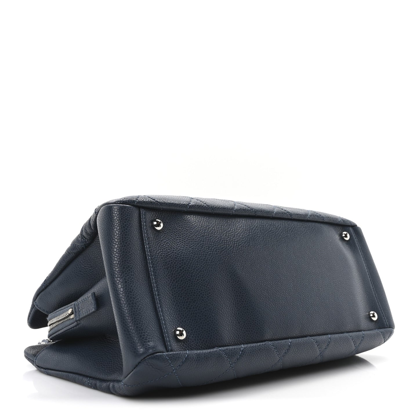Caviar Quilted CC Timeless Soft Tote  Blue