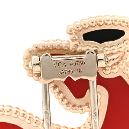 Van Cleef & Arpels 18K Rose Gold Carnelian Black Onyx Lucky Animals Horse Brooch 3 of 3